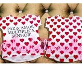 T-shirts mãe e filha ( paz e amor)